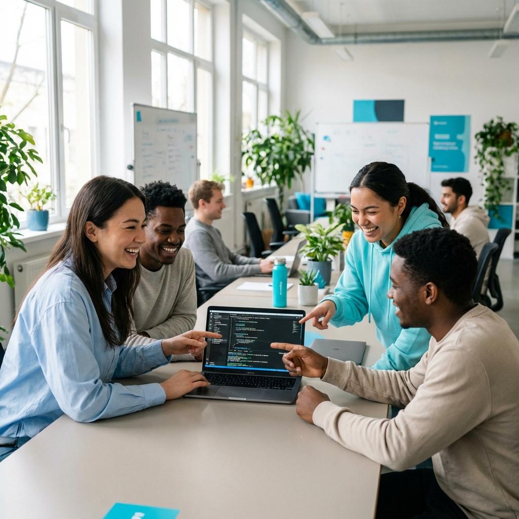 Students collaborating